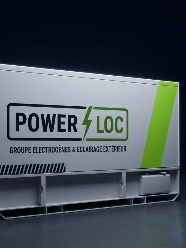 Gros plan sur un groupe électrogène POWERLOC